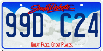 SD license plate 99DC24