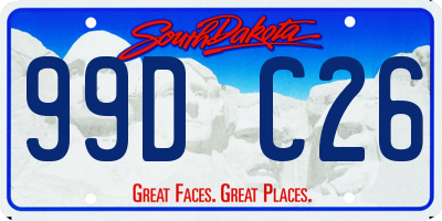 SD license plate 99DC26