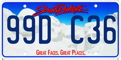 SD license plate 99DC36