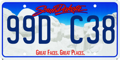 SD license plate 99DC38