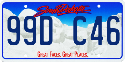 SD license plate 99DC46