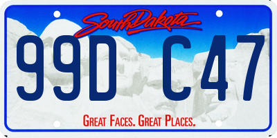 SD license plate 99DC47