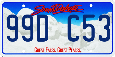 SD license plate 99DC53