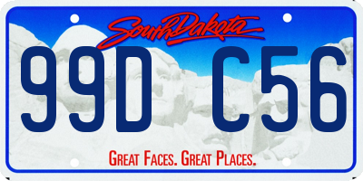 SD license plate 99DC56
