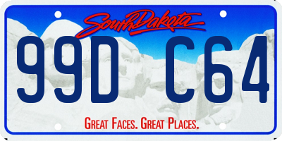 SD license plate 99DC64