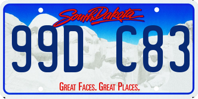 SD license plate 99DC83