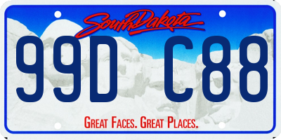 SD license plate 99DC88