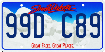 SD license plate 99DC89