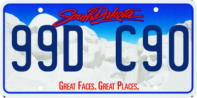SD license plate 99DC90