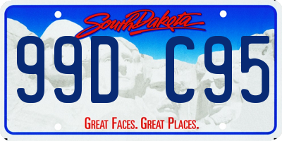 SD license plate 99DC95