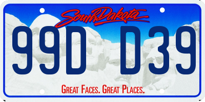 SD license plate 99DD39