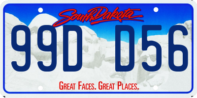 SD license plate 99DD56