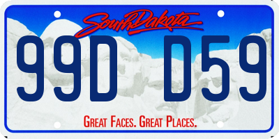 SD license plate 99DD59