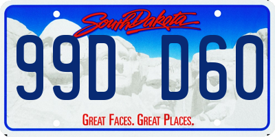SD license plate 99DD60