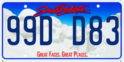 SD license plate 99DD83