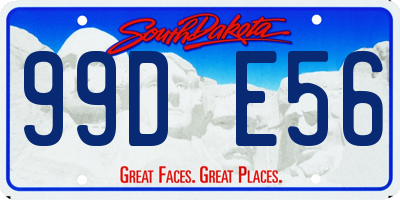 SD license plate 99DE56