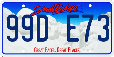 SD license plate 99DE73