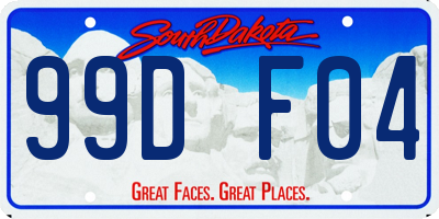 SD license plate 99DF04