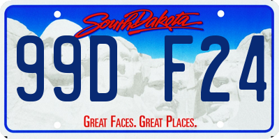 SD license plate 99DF24