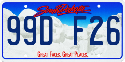 SD license plate 99DF26