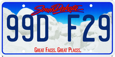 SD license plate 99DF29