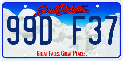 SD license plate 99DF37