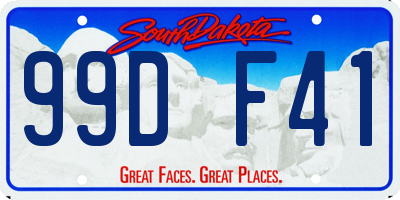SD license plate 99DF41