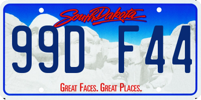 SD license plate 99DF44