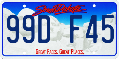 SD license plate 99DF45