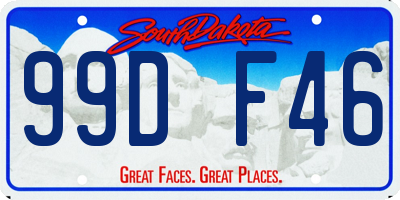 SD license plate 99DF46
