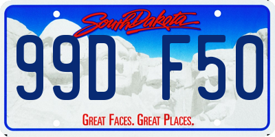 SD license plate 99DF50