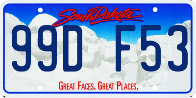 SD license plate 99DF53