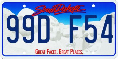 SD license plate 99DF54