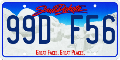 SD license plate 99DF56