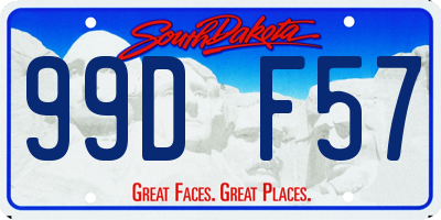SD license plate 99DF57