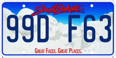 SD license plate 99DF63