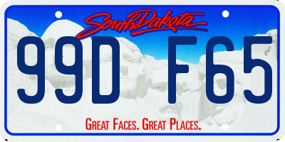 SD license plate 99DF65