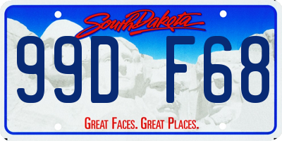 SD license plate 99DF68