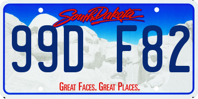 SD license plate 99DF82