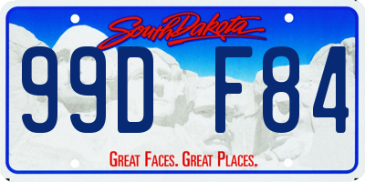 SD license plate 99DF84