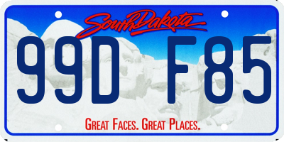SD license plate 99DF85