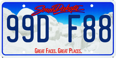 SD license plate 99DF88