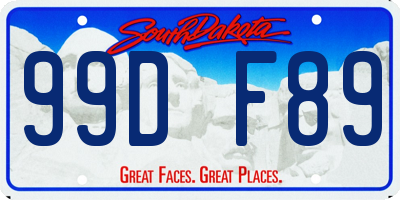 SD license plate 99DF89