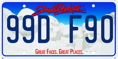 SD license plate 99DF90
