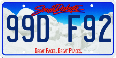 SD license plate 99DF92