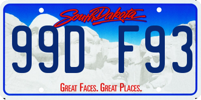 SD license plate 99DF93