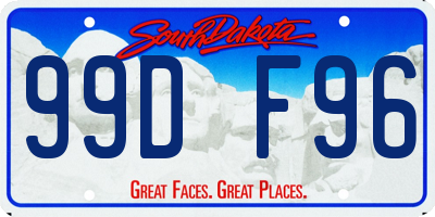 SD license plate 99DF96