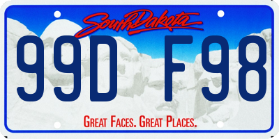 SD license plate 99DF98