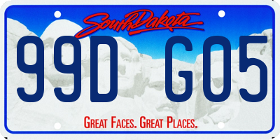 SD license plate 99DG05