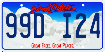 SD license plate 99DI24
